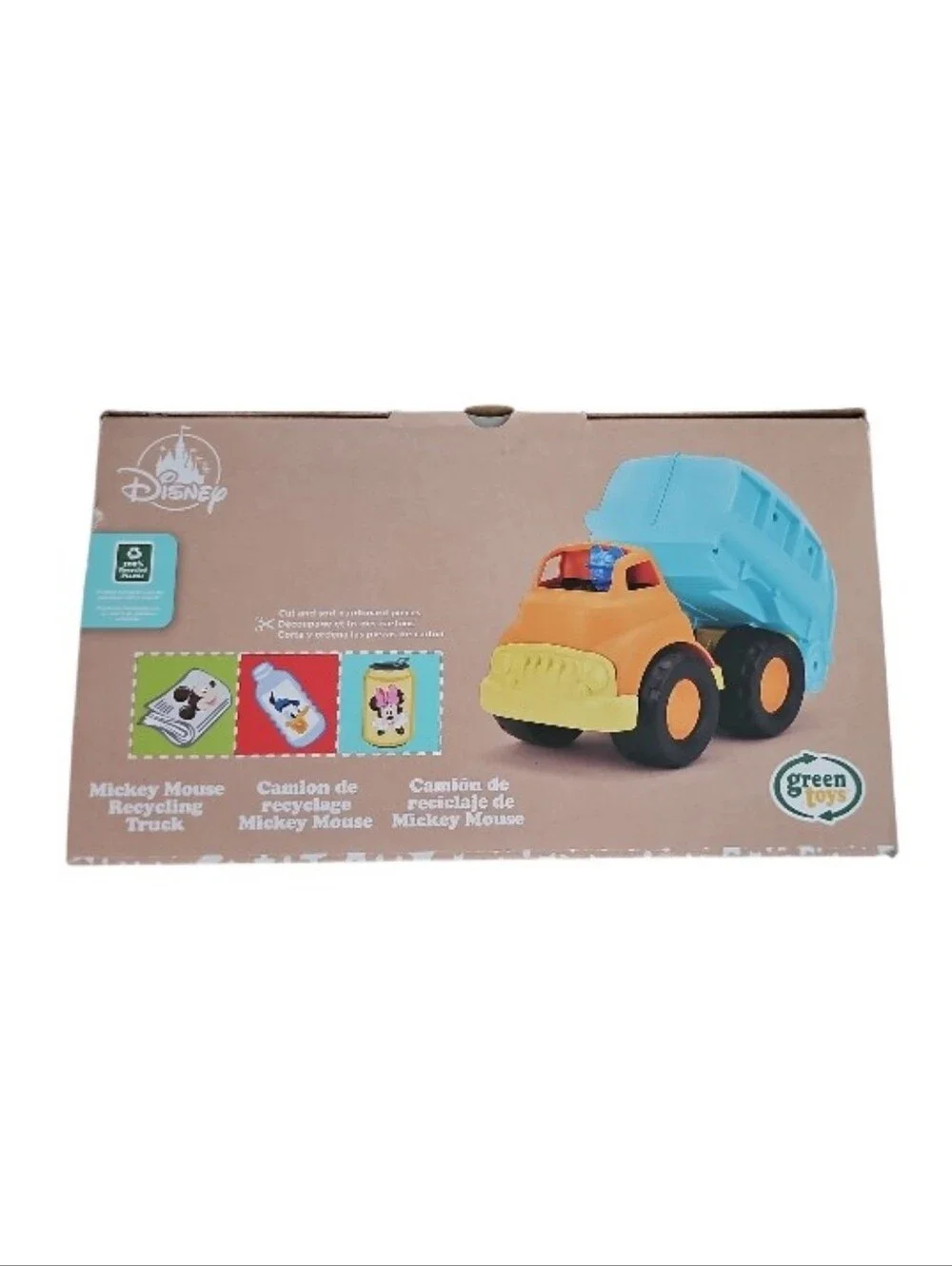 Disney Parks Mickey Mouse Recycling Truck Green Toys NIB Eco Toy Exclusive Kids
